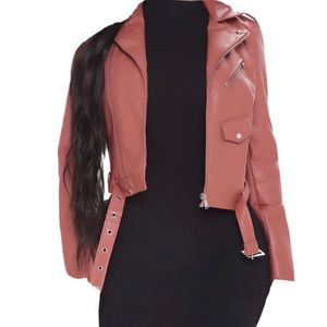Mauve leather jacket